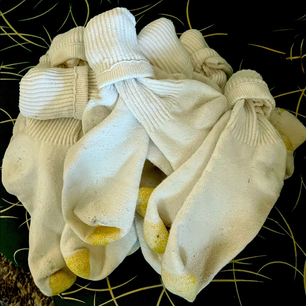 6 pair Macy’s Gold toe cushioned crew socks
